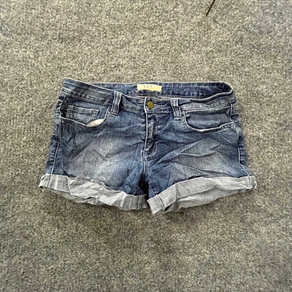 XXI Boutique Shorts Womens Size 28 Blue Cuffed Hem Casual Stretch Denim Jean